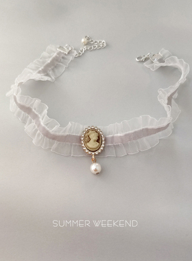 复古百搭淑女风天鹅脖颈丝绒项圈