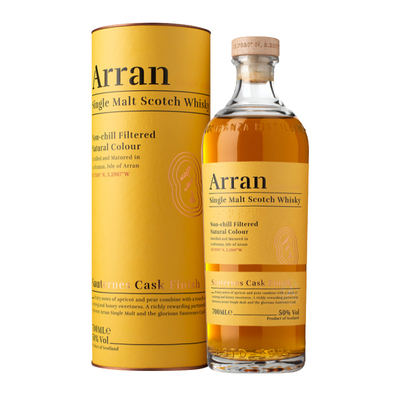 艾伦苏岱桶ARRAN苏玳桶单一麦芽威士忌阿兰红酒桶系列新包装洋酒