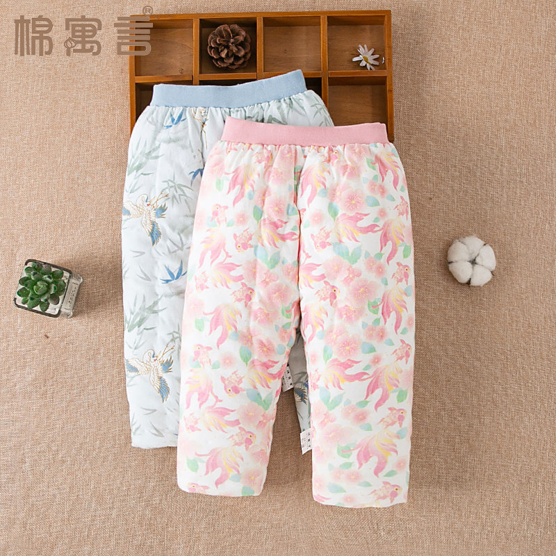 宝宝棉裤纯手工棉花秋冬季夹棉加厚校服内胆裤子外穿儿童保暖长裤