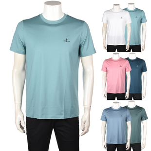 新款 套头圆领短袖 男士 款 T恤 亲肤透气棉简约百搭经典 比音勒芬夏季