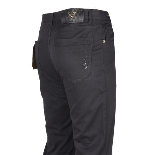 华斯度男士免烫直筒黑色休闲裤