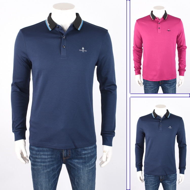 秋冬韩国纯色翻领POLO衫