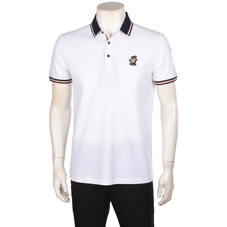 比华利保罗专柜正品男装夏季新款舒适抗皱透气休闲撞色领polo衫