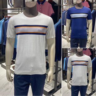 华斯度专柜正品 休闲拼接圆领T恤衫 夏季 时尚 91E051206 新款 VASTO