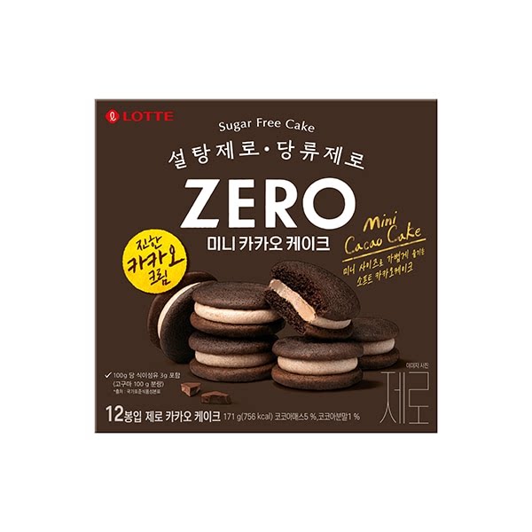乐天ZERO巧克力派8枚韩国进口