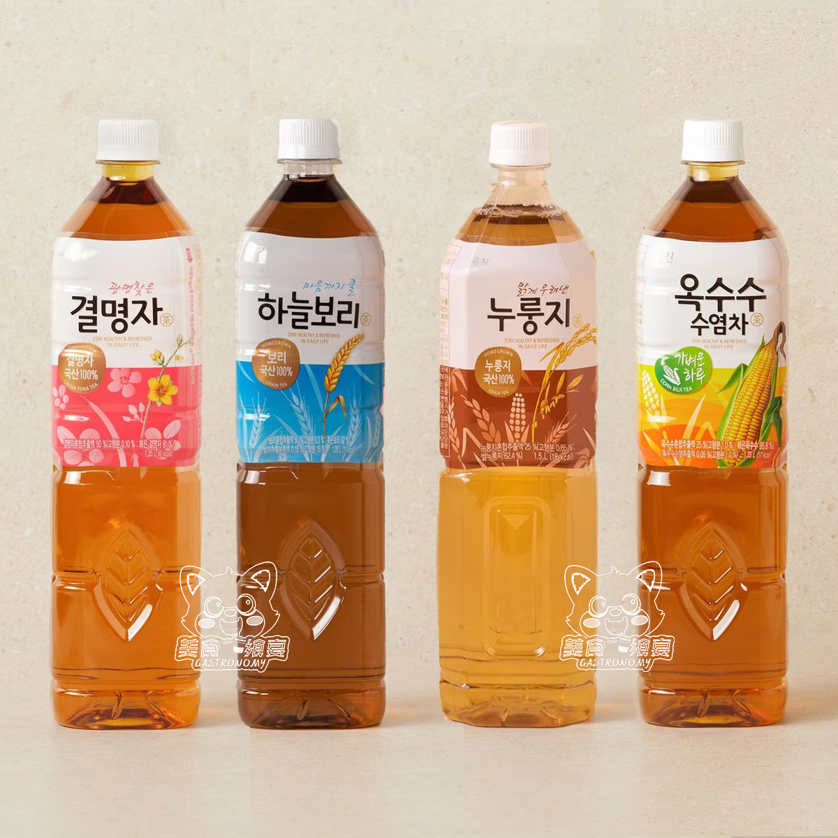 熊津玉米须茶锅巴水饮料决明子枳子零脂肪茶饮1.5L韩国进口零食