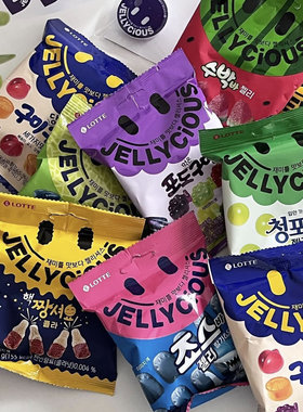 蓝色鲨鱼软糖果汁糖蓝鲨鱼橡皮糖乐天水果糖糖果韩国进口零食果味