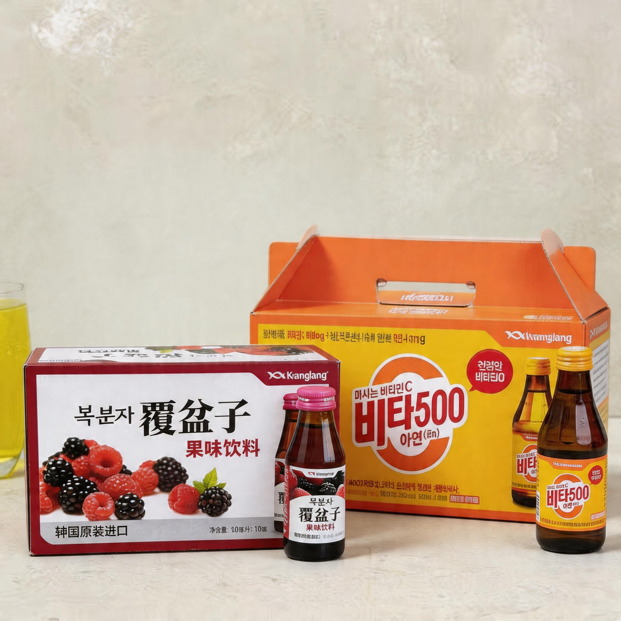 维他vc500苹果味含维生素C 100ml*10瓶韩国进口维他命饮料玻璃瓶