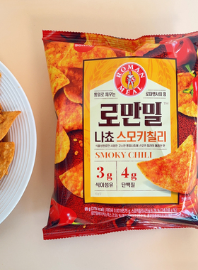 韩国进口零食三立samlip烟熏辣椒味玉米片休闲小吃原味玉米片65g
