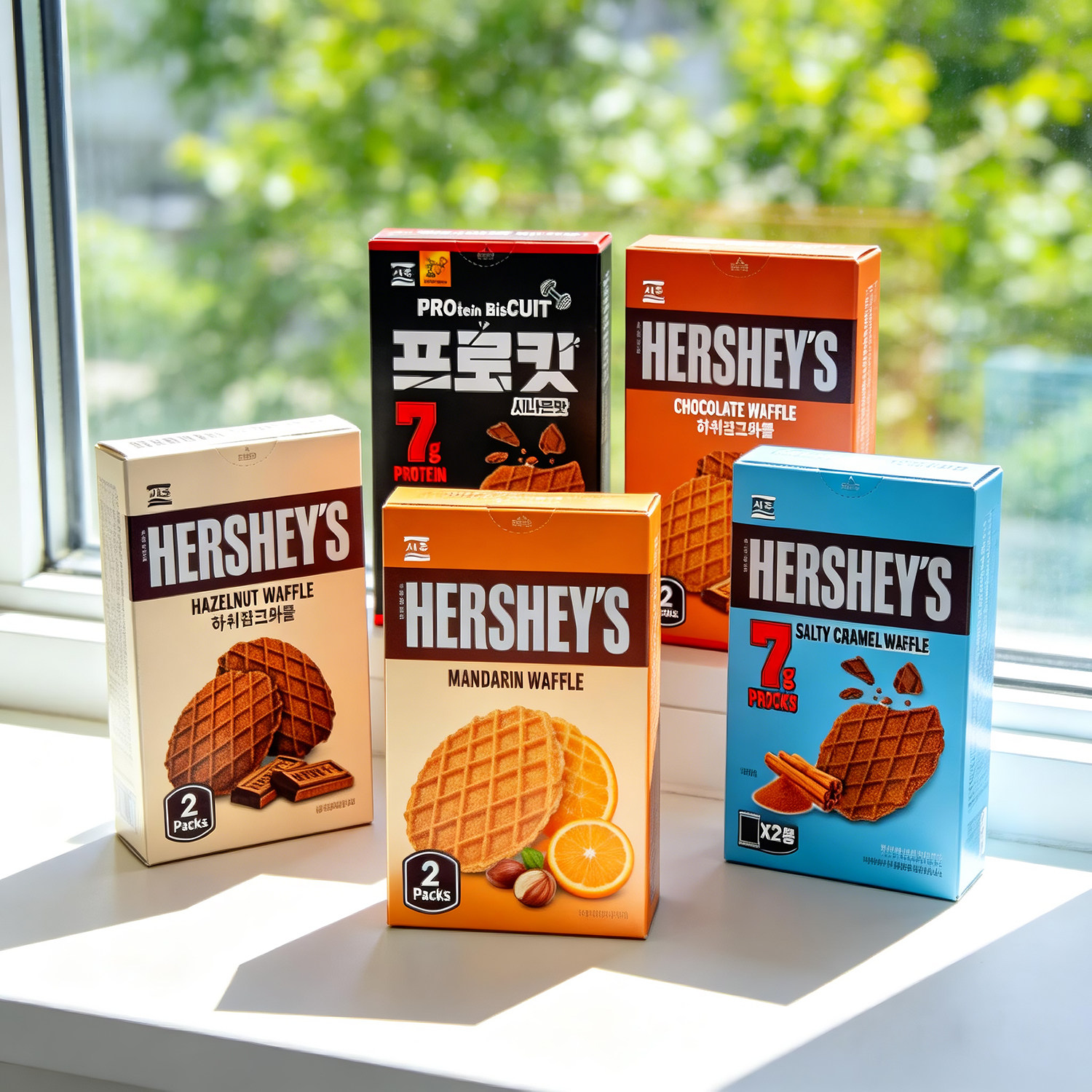 好时巧克力华夫瓦夫饼干酥脆饼乾 香甜威化独立包装 韩国进口零食