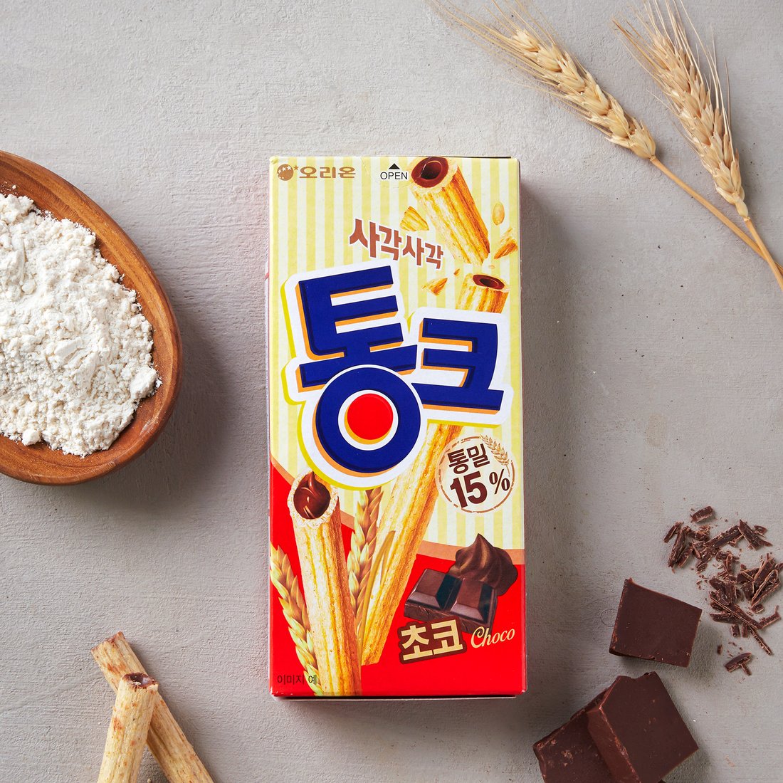 韩国进口好丽友巧克力夹心条饼干巧克力棒长条办公室 边伯贤同款