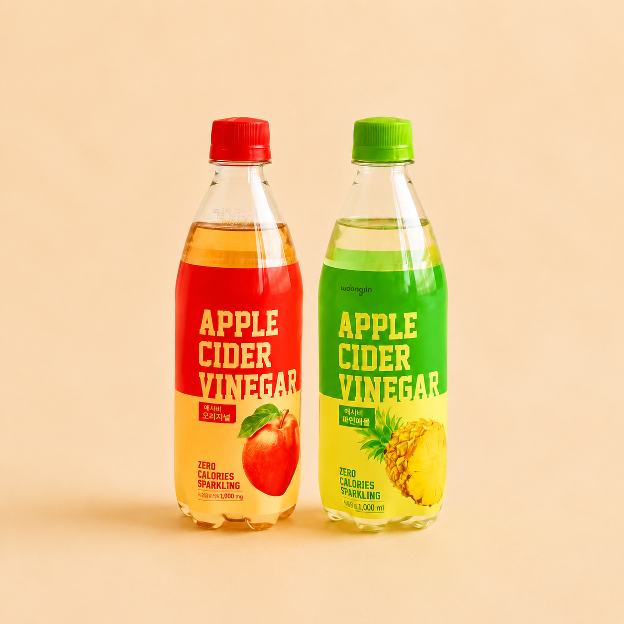 熊津苹果醋味碳酸饮料500ml