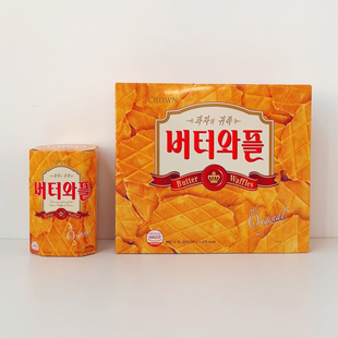 伴手礼独立包装 crown克丽安瓦夫进口点心 韩国零食黄油饼干饼乾