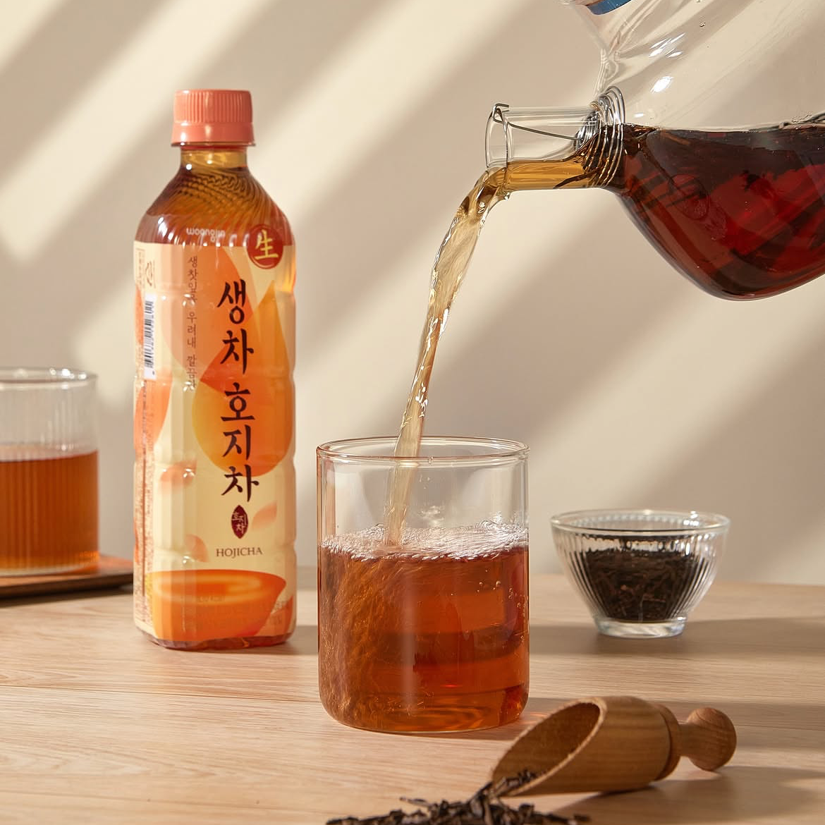 woongjin熊津日式焙茶饮料普洱茶调味茶 0卡路里韩国进口瓶装绿茶