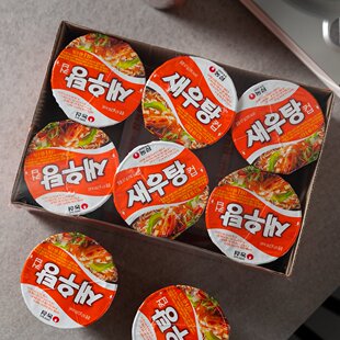 鲜虾味鱿鱼味农心方便面农心辛拉面韩国进口速食泡面碗面杯面鲜虾