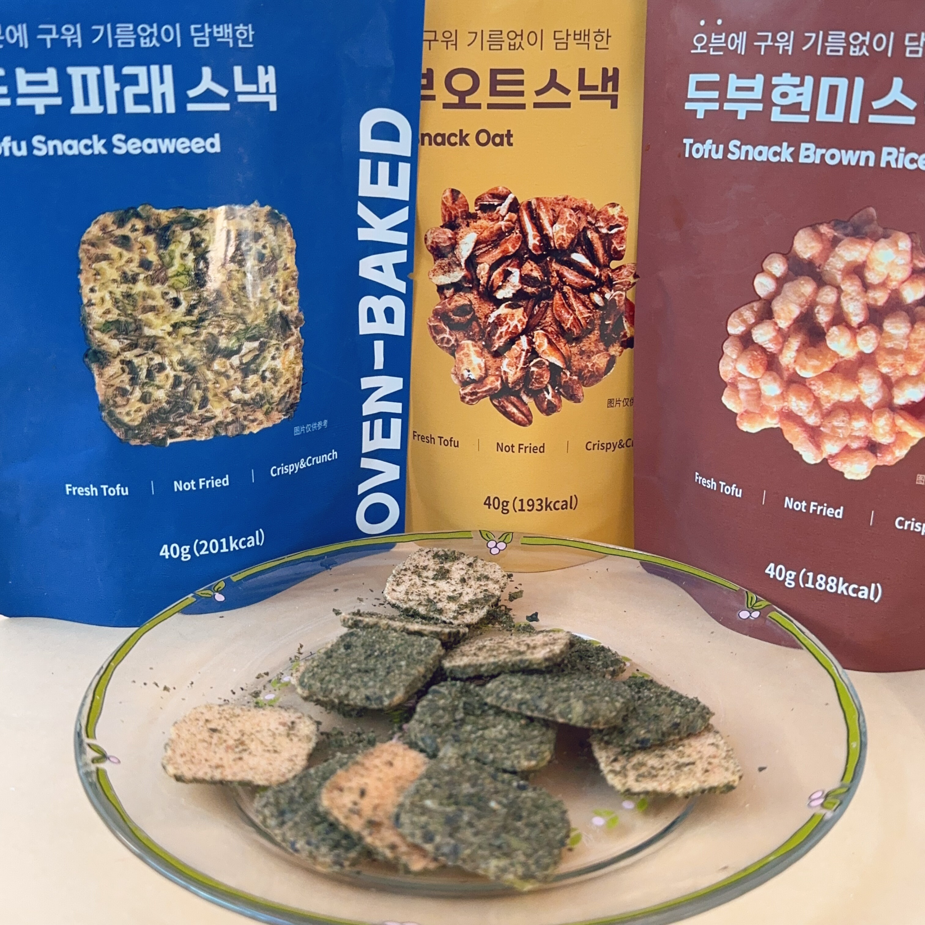 韩国进口零食海苔燕麦糙米豆腐饼干米饼膨化食品休闲零食独立包装