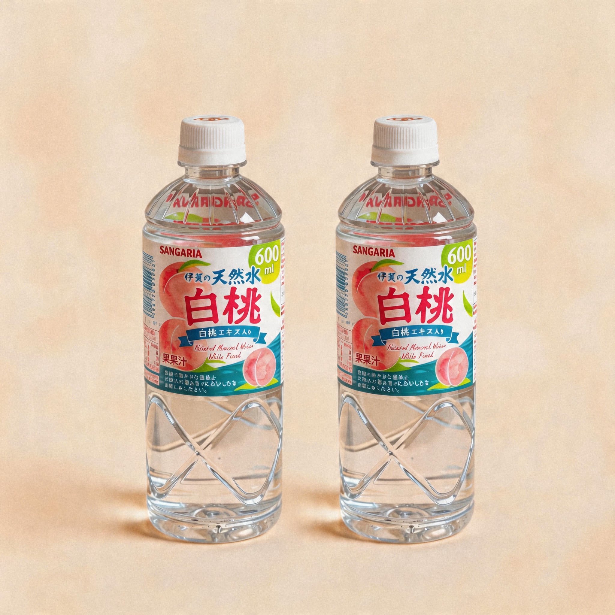 日本白桃水600ml天然零脂饮料