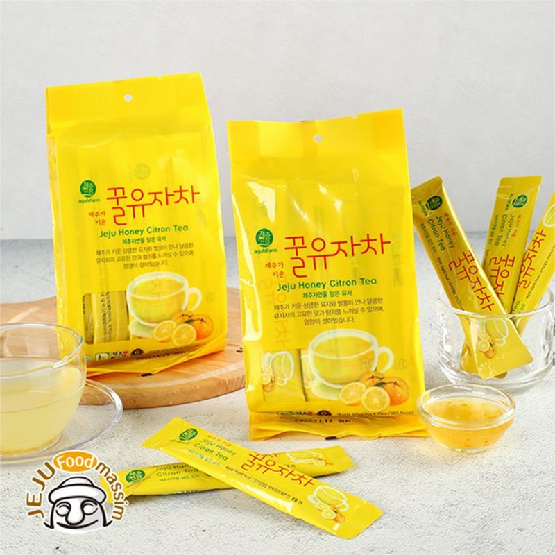 韩国进口零食 济州岛柚子味冲饮火锅花果茶 适合女喝的水果茶包邮