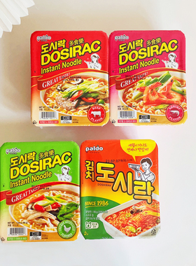 PALDO韩国进口多食乐方便面盒装86g微辣速食泡面多口味芝士辣牛肉