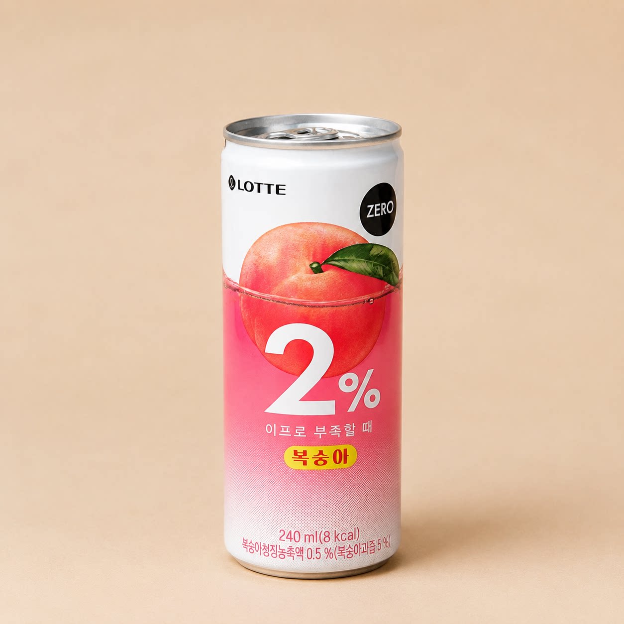 韩国进口零食 lotte乐天果味桃味饮料240ml桃子樱桃芒果饮品