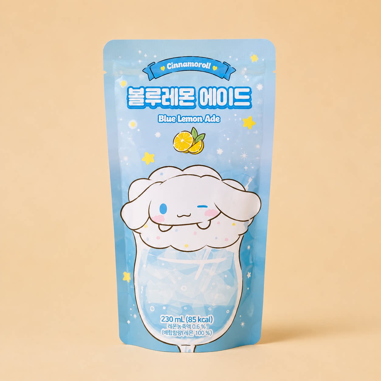 韩国便利店蓝柠檬蜂蜜梨果汁饮料