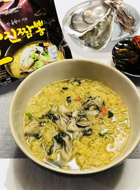 不倒翁生蚝拉面 海蛎子方便面 海鲜煮面泡面汤面微辣韩国进口零食