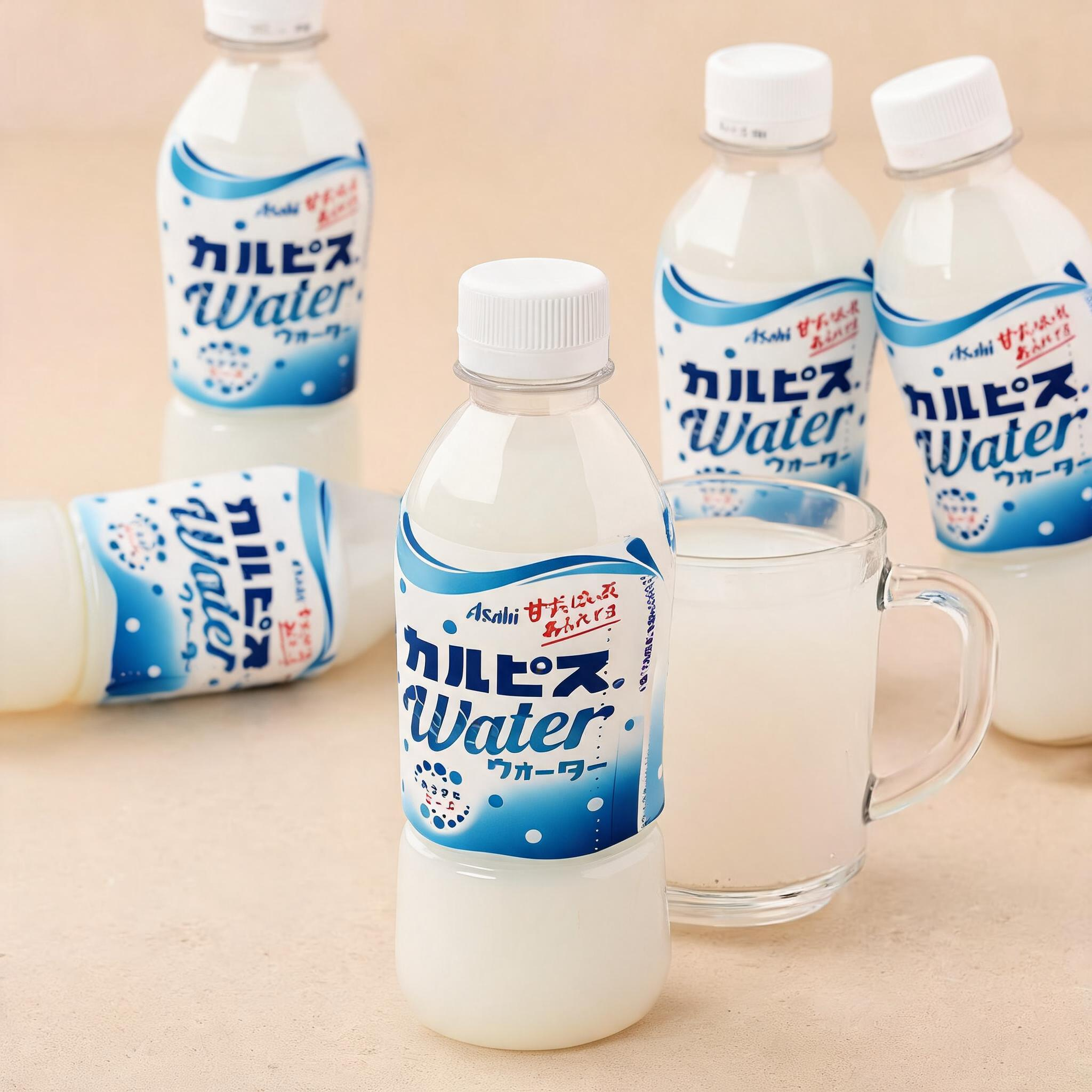 日本CALPIS/可尔必思乳酸菌原味碳酸爽口风味饮料450ml进口碳酸水