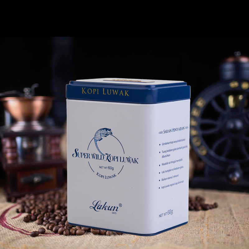 印尼麝香猫屎罐装纯黑咖啡豆