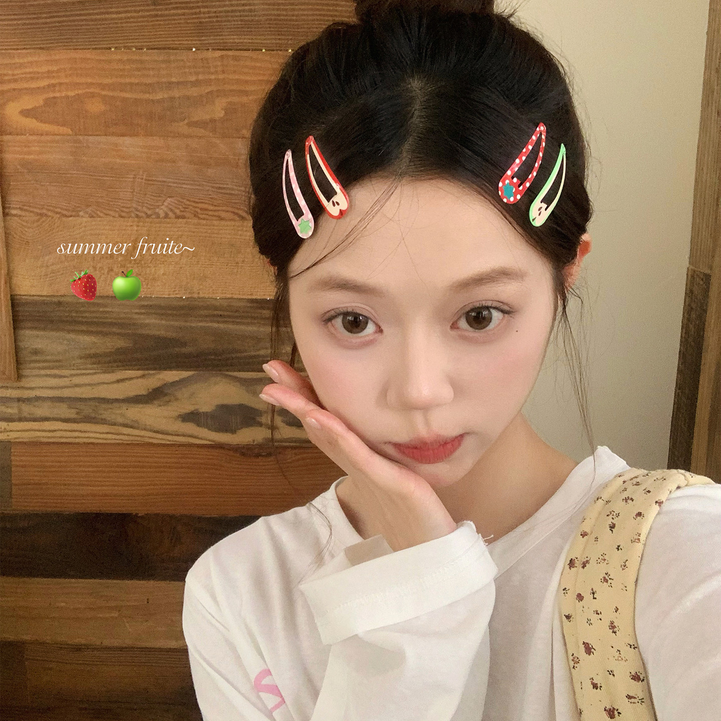 清迈果味！4个装草莓苹果BB夹可爱少女心刘海夹发卡侧边夹子发饰