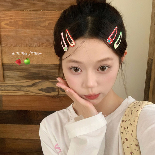 清迈果味！4个装草莓苹果BB夹可爱少女心刘海夹发卡侧边夹子发饰