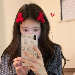 生气发夹水滴愤怒创意搞怪鸭嘴夹钩织毛线头饰一字夹侧边夹上班族