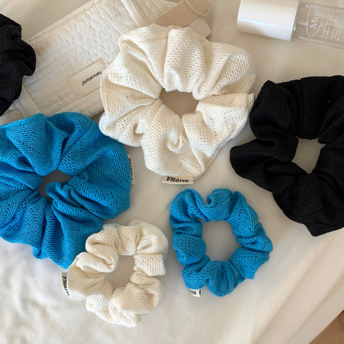 盐系韩女！纯色针织大肠圈发绳通勤百搭马尾扎发皮筋头绳发饰秋冬