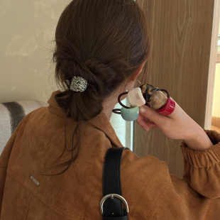 ins博主款 醋酸弧形发圈女扎头发绳高级感发圈气质橡皮筋马尾发饰