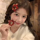 有钱花系列 复古设计感水钻星星发夹韩系少女刘海夹侧边夹子发饰