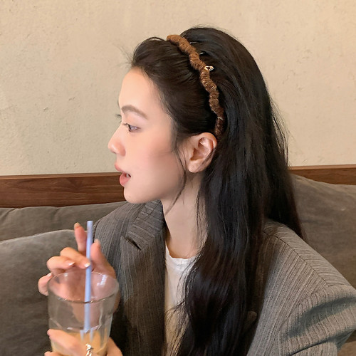 秋冬毛线带齿波浪发箍女2025新款高颅顶压发头箍洗脸发卡发窟头饰