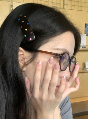 时髦彩色波点发夹ins风百搭刘海夹侧边夹子发卡前额碎发夹发饰女