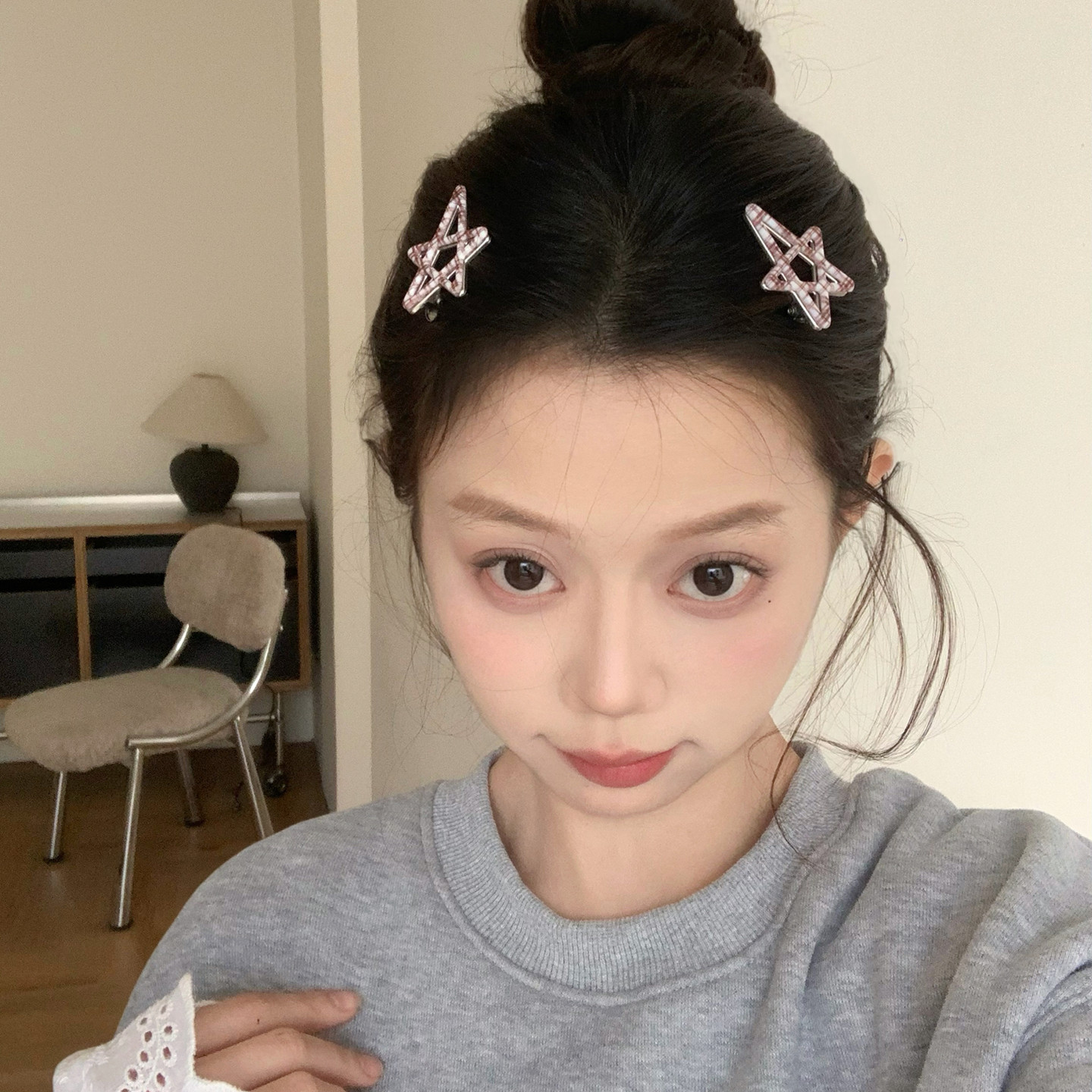 可露丽甜妹！波点格纹五角星发夹可爱百搭刘海夹发卡边夹碎发夹子,饰品/流行首饰/时尚饰品新,发饰,淘宝优惠券,粉丝福利购,淘宝优惠卷