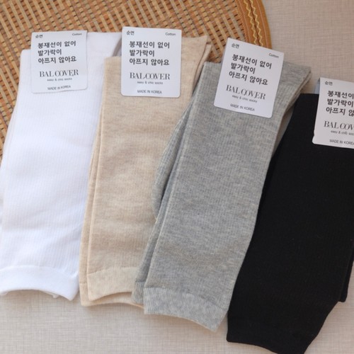 韩国进口女袜26春夏新款纯色简约百搭女袜堆堆袜9434