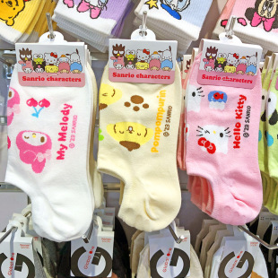 韩国KIKIYA船袜可爱动漫卡通少女袜子硅胶防脱美乐蒂袜套1135
