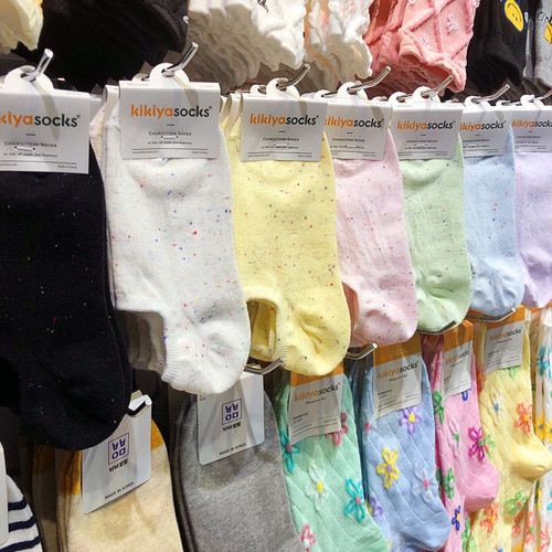 kikiya春夏新款船袜韩国点点少女袜多巴胺纯色防脱隐形1209