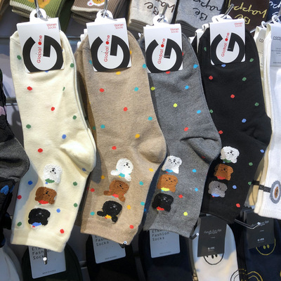 秋冬新款女袜韩国东大门卡通女袜