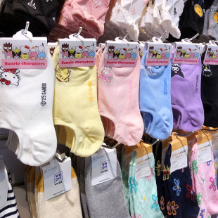 春夏女棉短袜可爱卡通动漫低帮浅口kikiyasocks韩国进口袜子1218