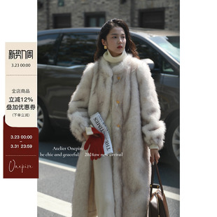 银渐层2.0 Onepire 立领贵气感晕染色环保皮草大衣 现货