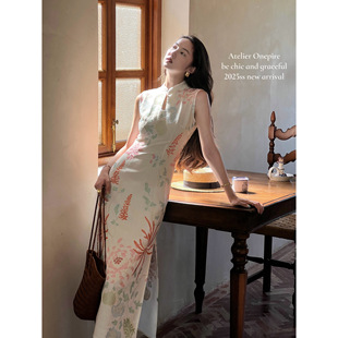 【现货】Onepire|【京华烟云】新中式国风无袖刺绣改良旗袍连衣裙