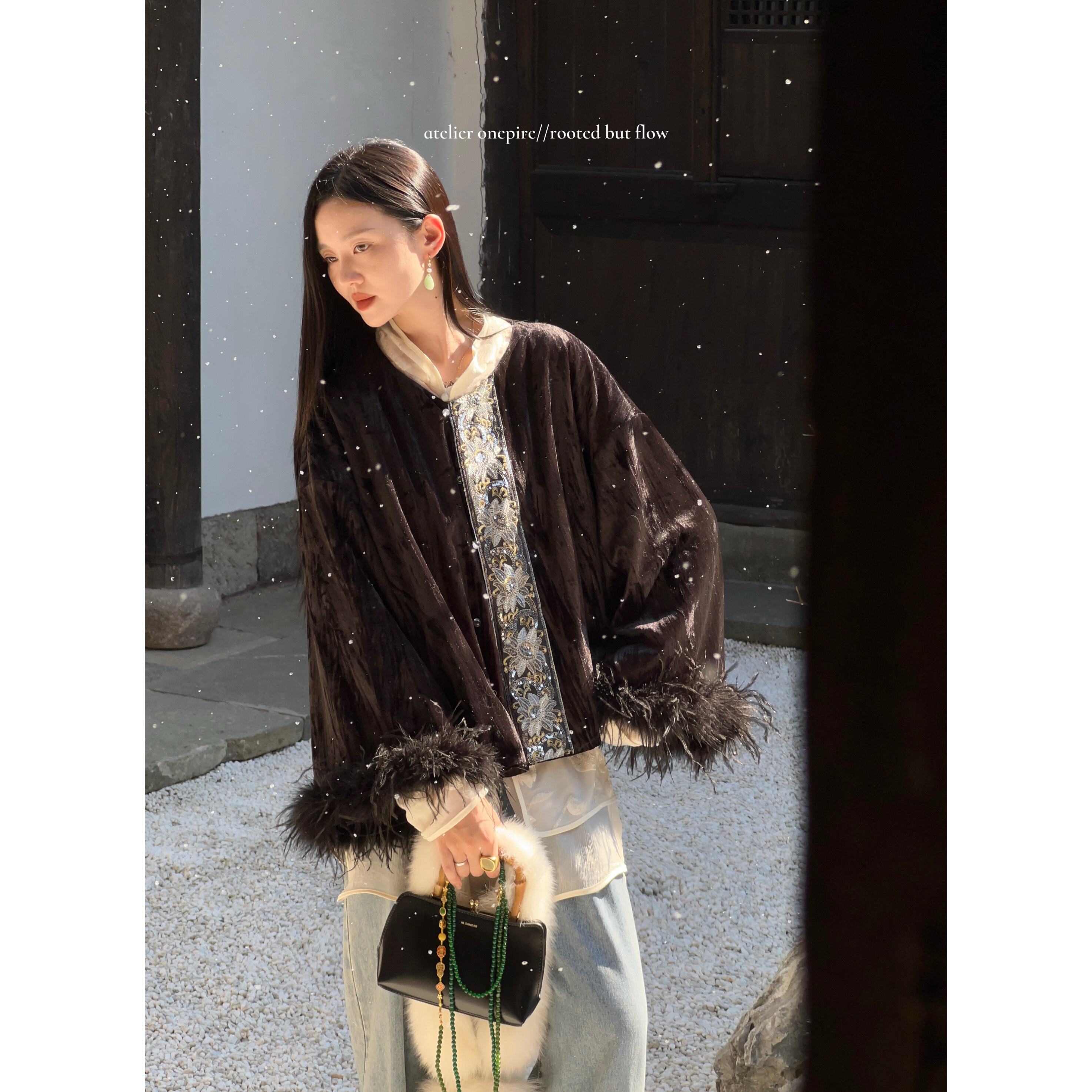 新中式老钱风重工夹棉onepire