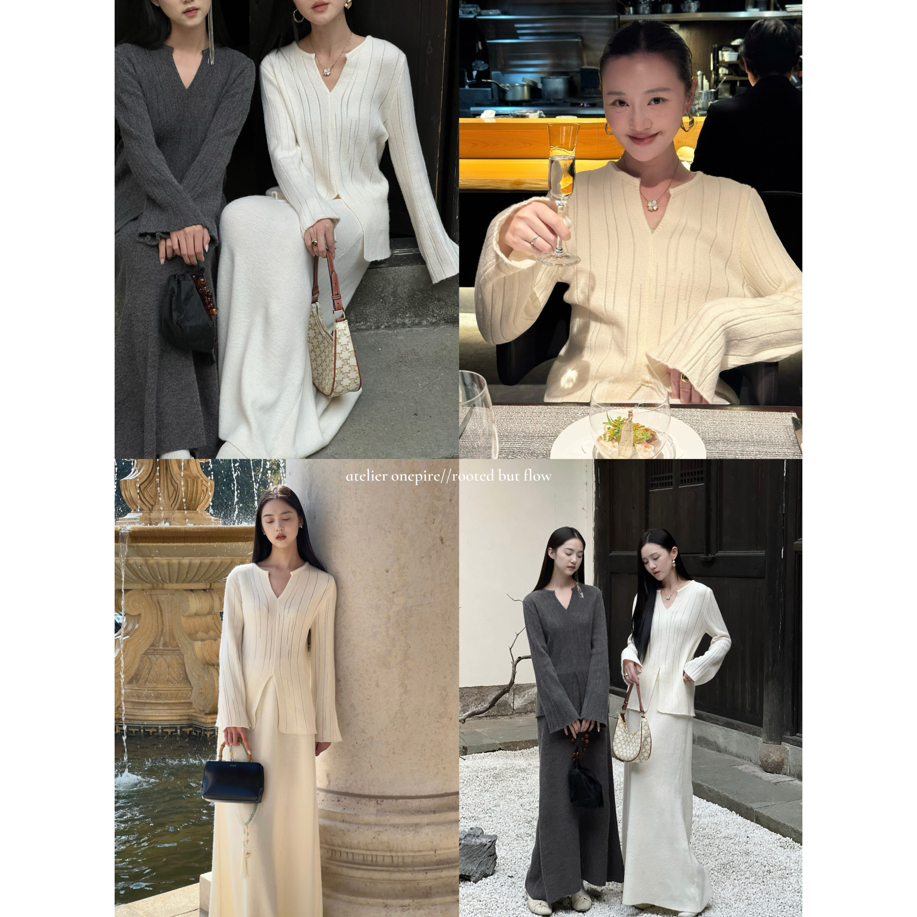 【现货】Onepire【百搭公式】店主自留大衣伴侣钩条上衣+半裙套装,女装/女士精品,时尚套装,淘宝优惠券,粉丝福利购,淘宝优惠卷