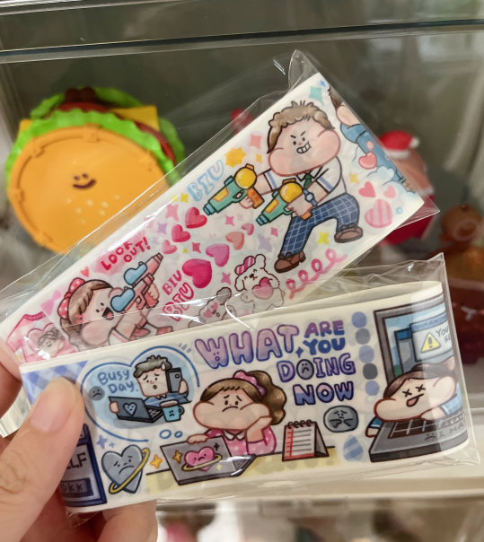 meatball肉球甜甜的恋爱emo时间系列和纸特油胶带手帐分装包邮