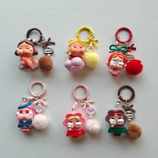 crybaby哭娃爱神的眼泪系列萌粒手机链公仔diy配件潮玩钥匙链挂件
