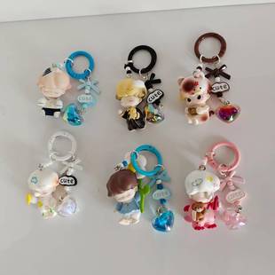 梦里梦外dimoo萌粒手机链包包挂件diy配件钥匙链可爱潮玩小摆件