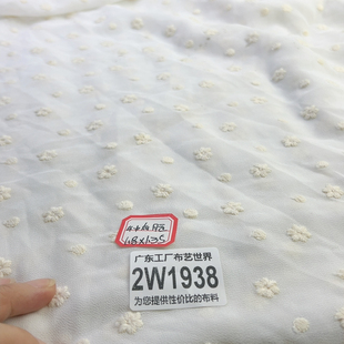 包邮 30元 2W1938绣花雪纺面料微弹力透光1.8米乘1.35米